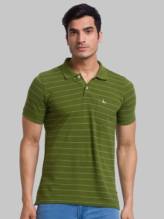 Men Regular Fit Light Blue Polo