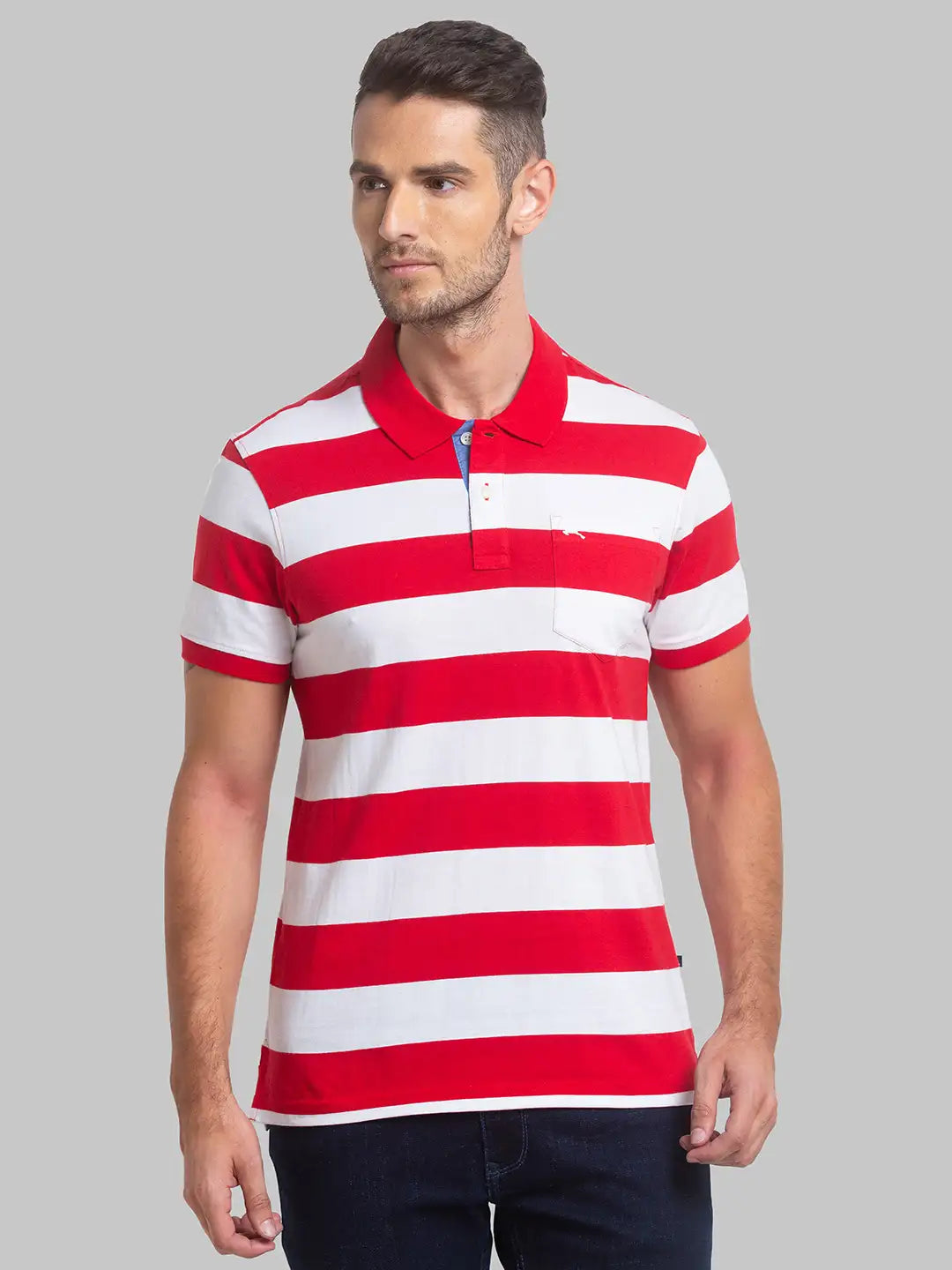 Men Slim Fit Dark Blue Polo