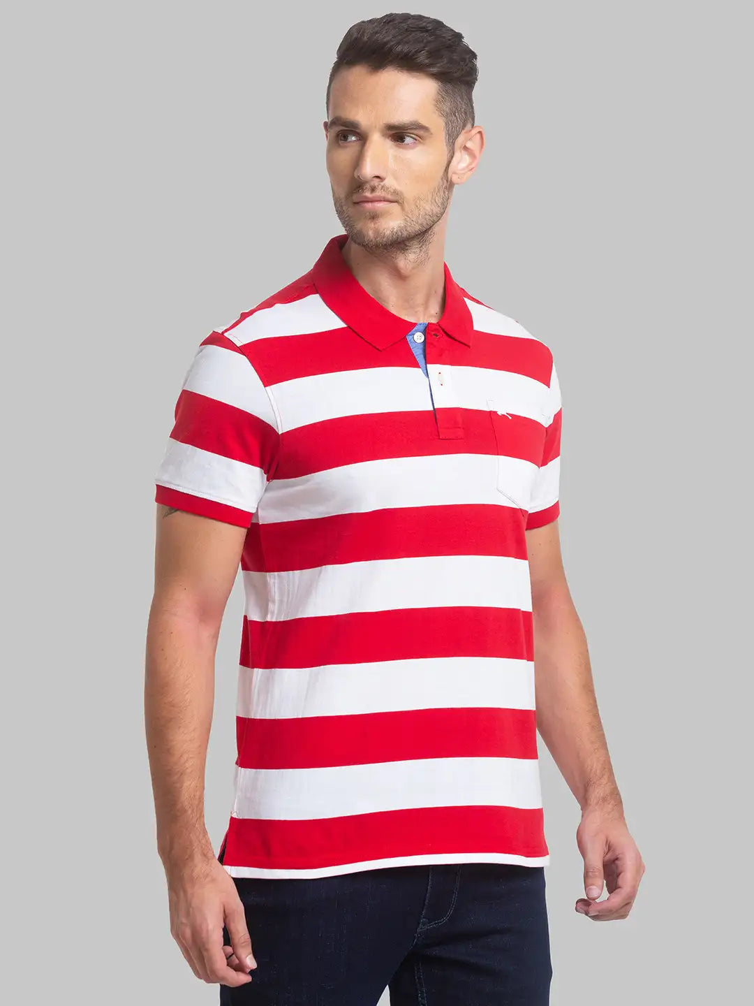 Men Slim Fit Dark Blue Polo