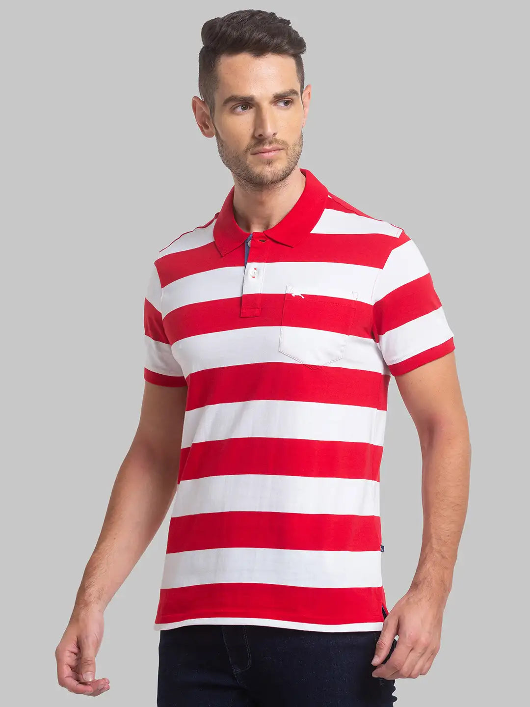 Men Slim Fit Dark Blue Polo