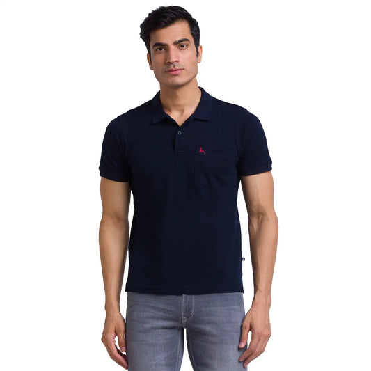 Men Slim Fit Medium Orange Polo