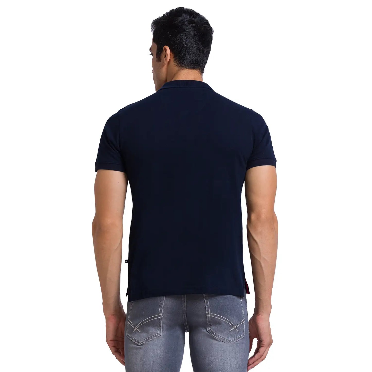 Men Slim Fit Medium Orange Polo