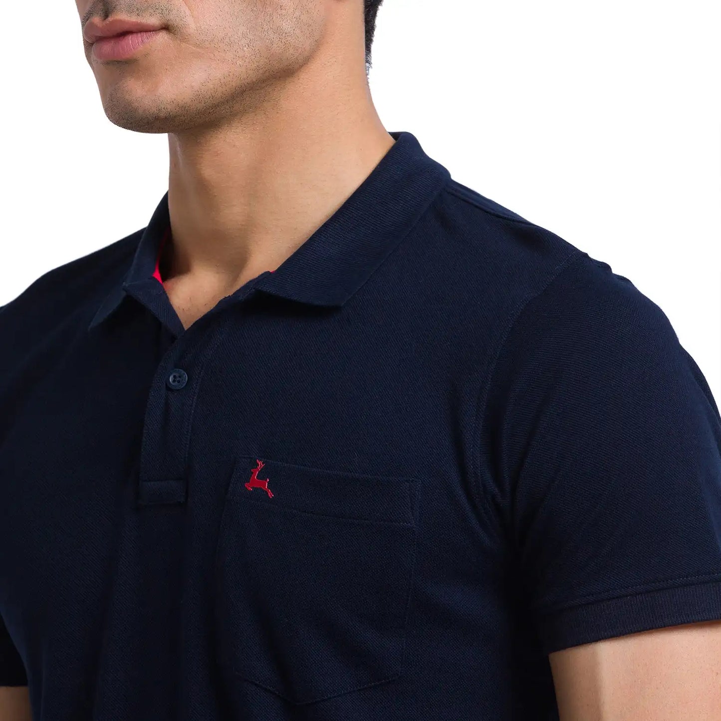 Men Slim Fit Medium Orange Polo