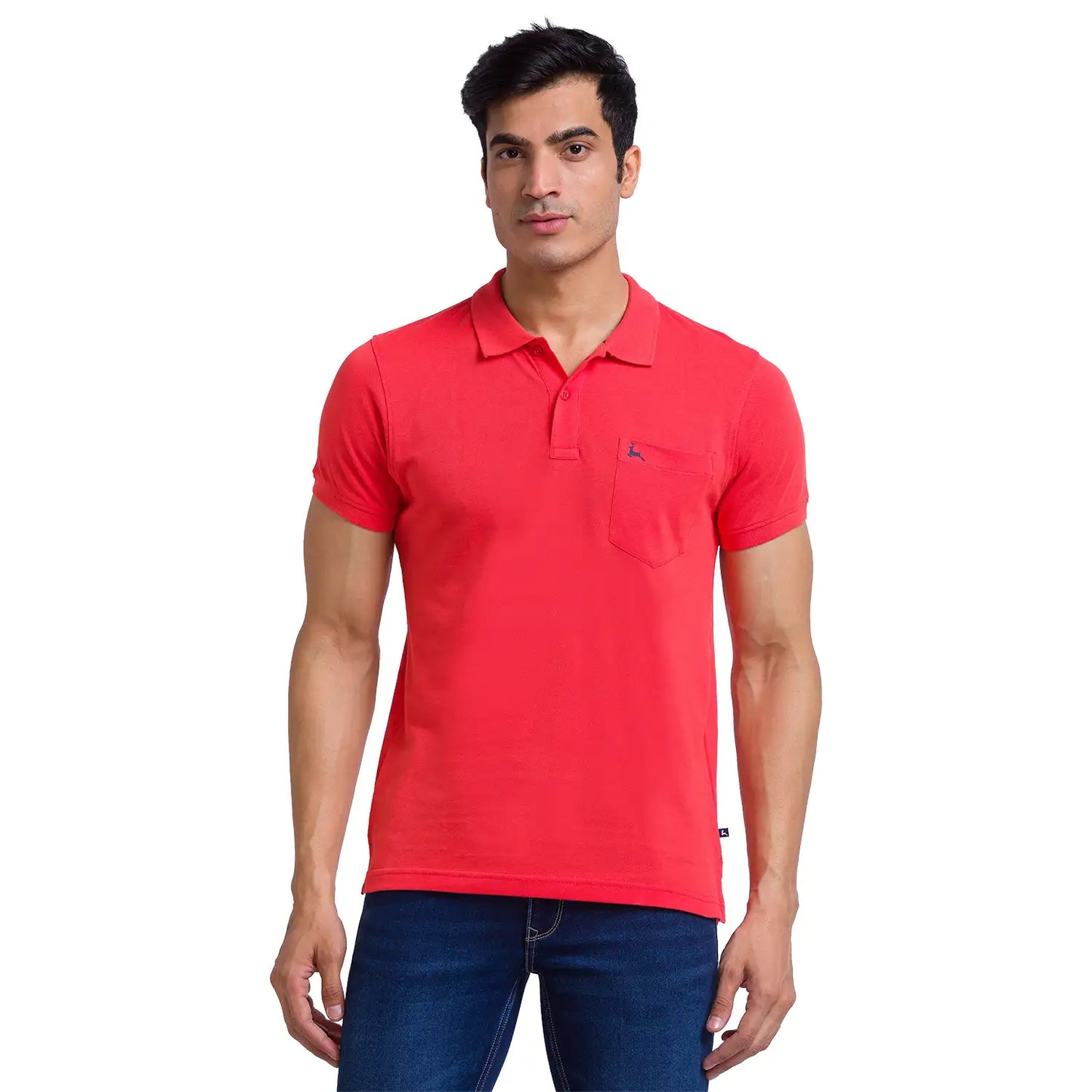 Men Slim Fit Dark Grey Polo