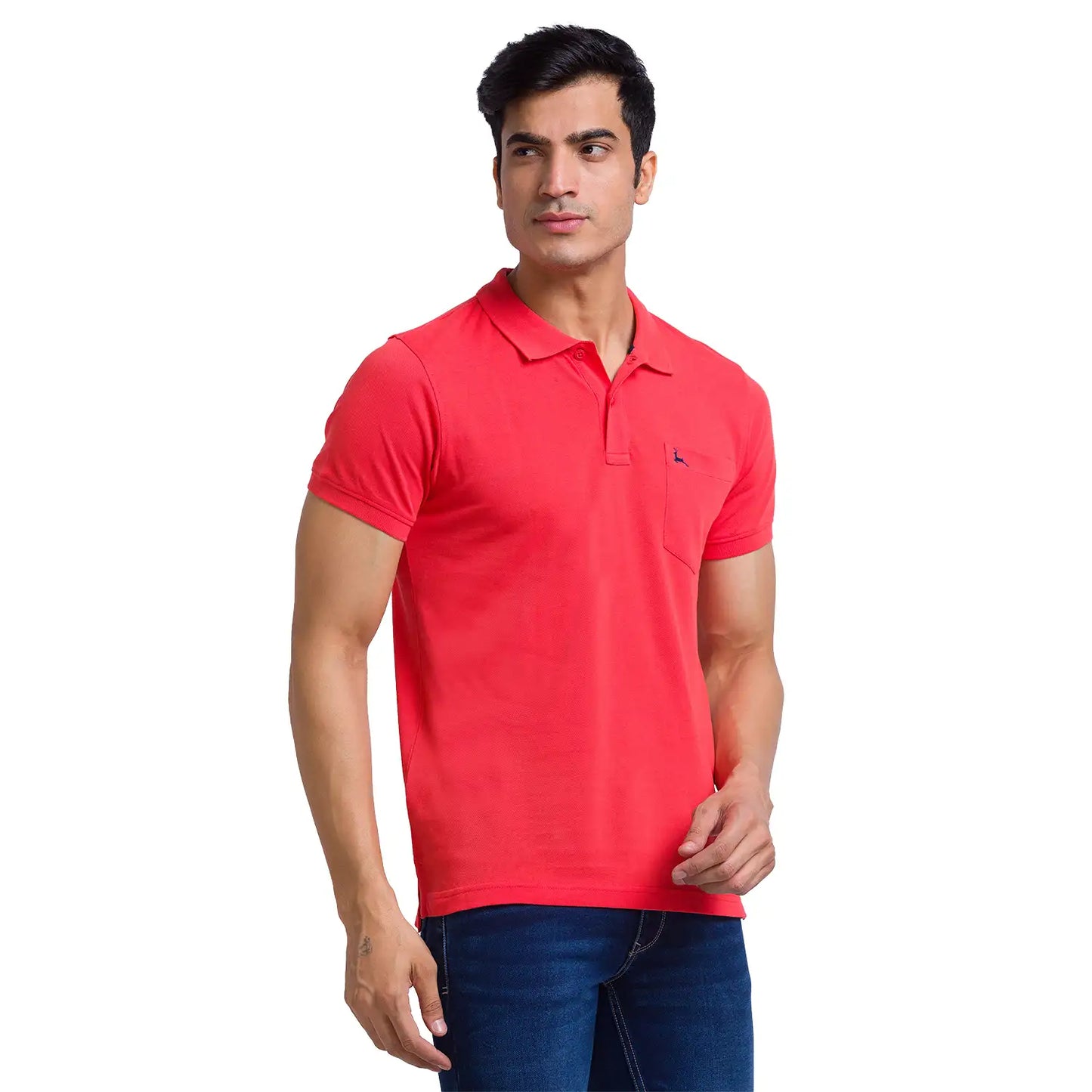 Men Slim Fit Dark Grey Polo