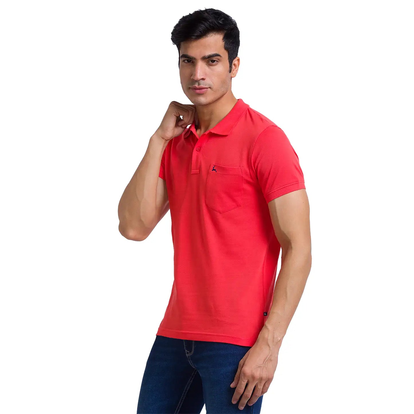 Men Slim Fit Dark Grey Polo