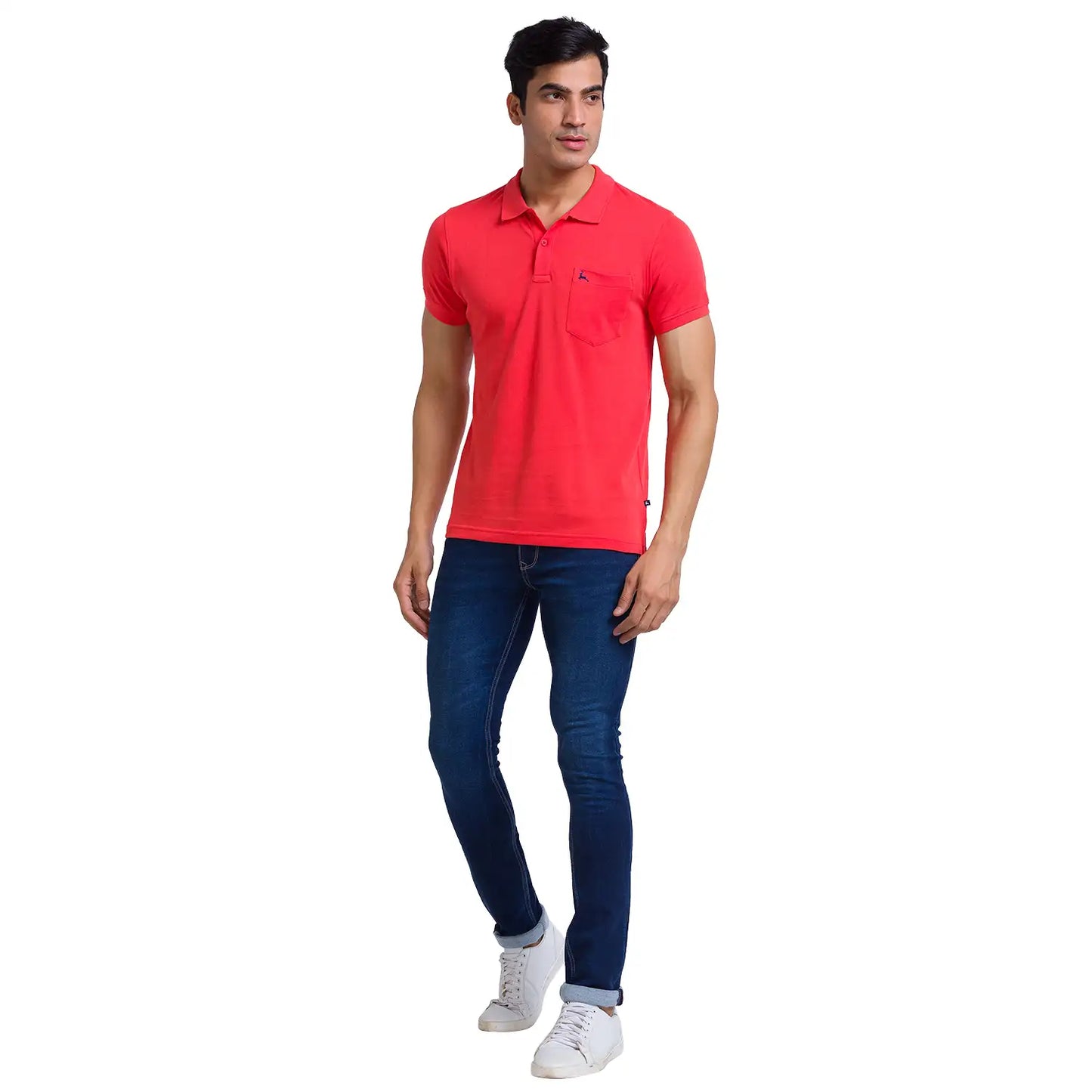 Men Slim Fit Dark Grey Polo