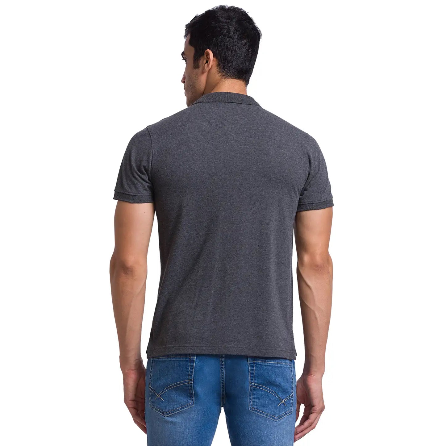 Men Slim Fit Black Polo