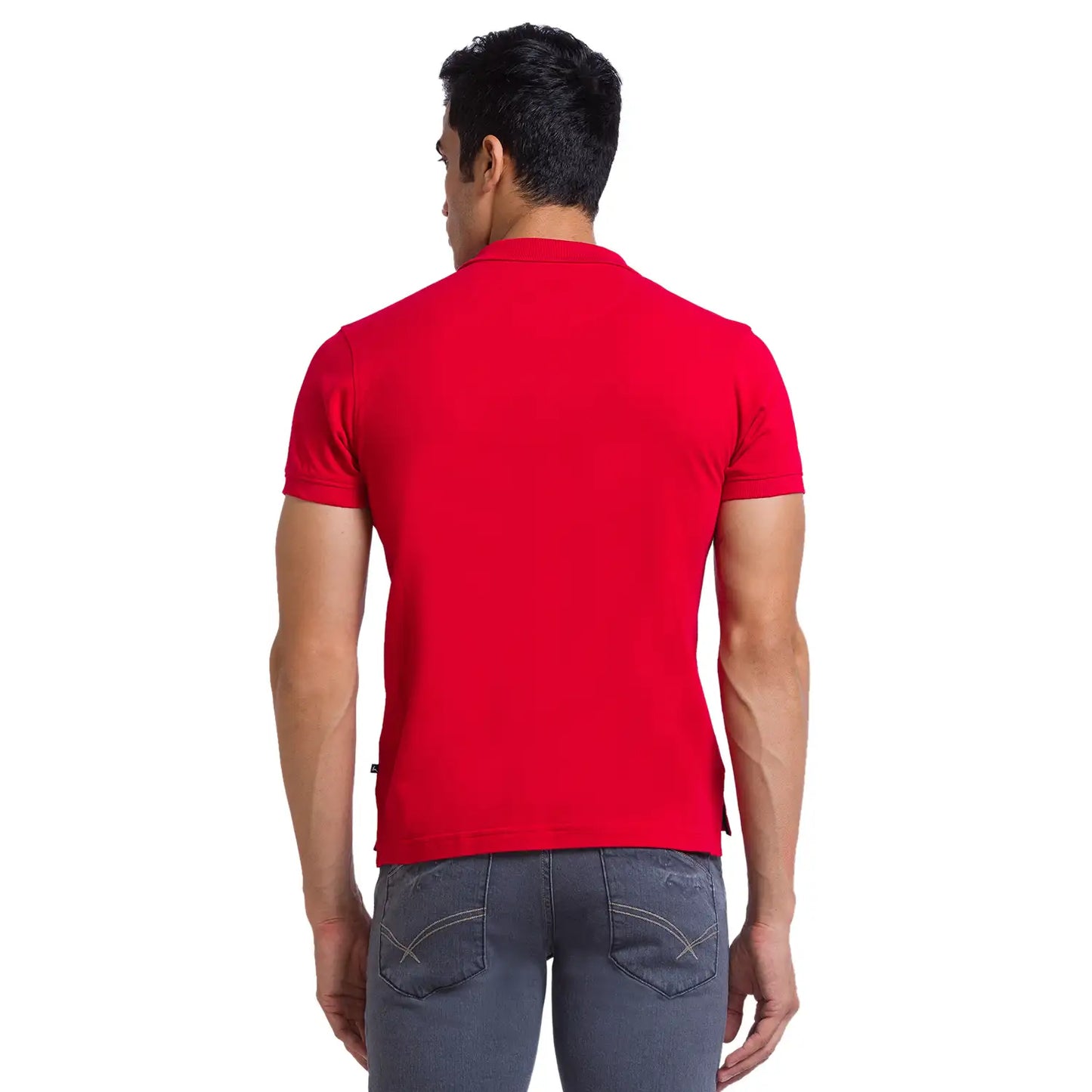 Men Slim Fit White Polo