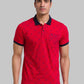 Parx Men Blue Yarn Dyed Regular Fit Cotton T-Shirt