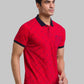 Parx Men Blue Yarn Dyed Regular Fit Cotton T-Shirt