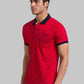 Parx Men Blue Yarn Dyed Regular Fit Cotton T-Shirt