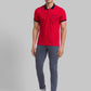 Parx Men Blue Yarn Dyed Regular Fit Cotton T-Shirt