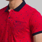 Parx Men Blue Yarn Dyed Regular Fit Cotton T-Shirt