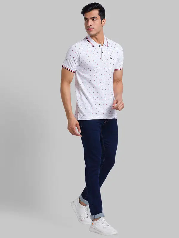 Men Regular Fit Blue Polo