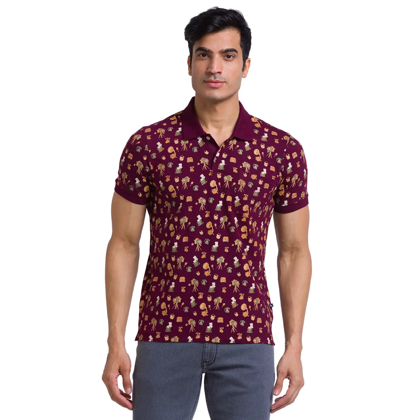 Men Regular Fit White Polo