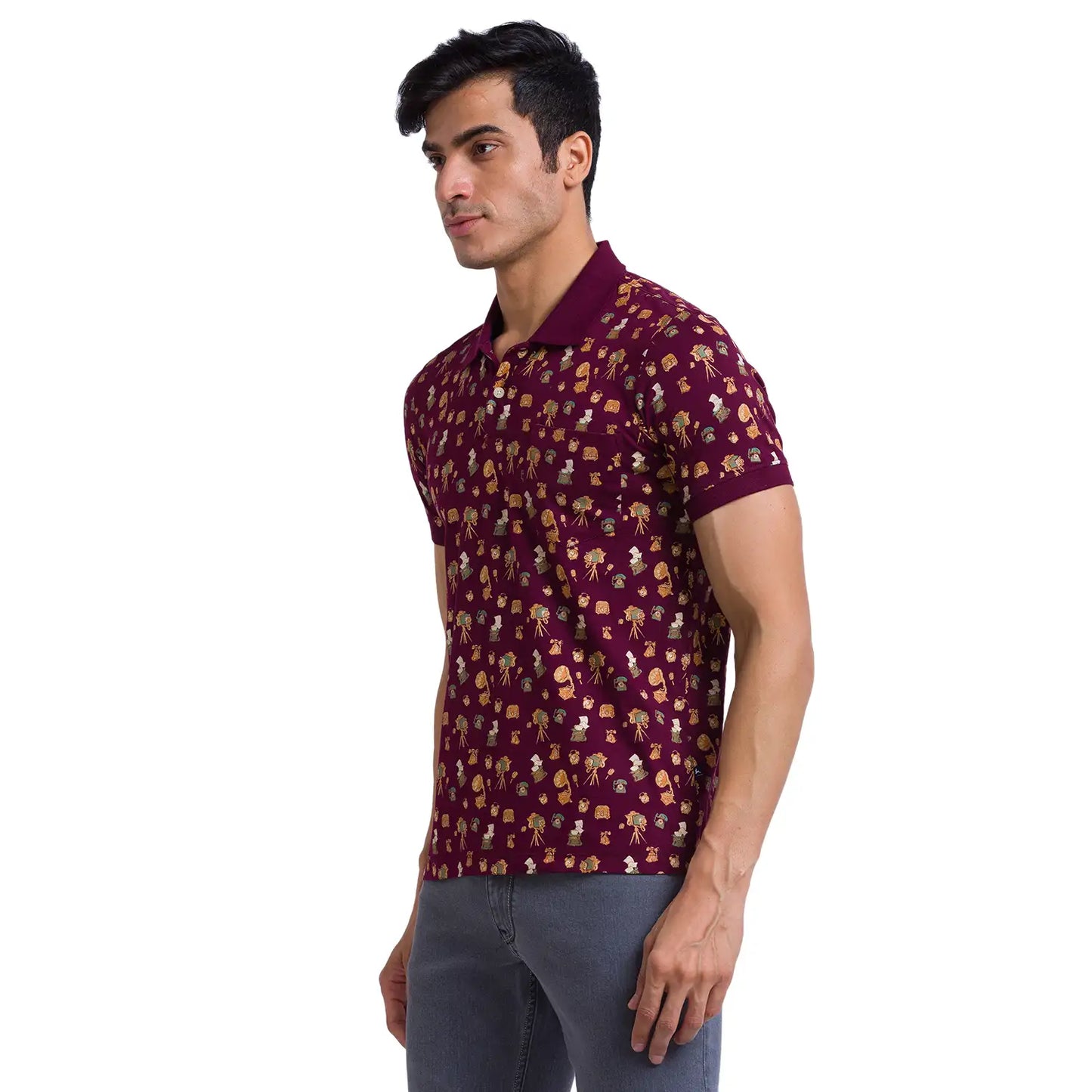 Men Regular Fit White Polo