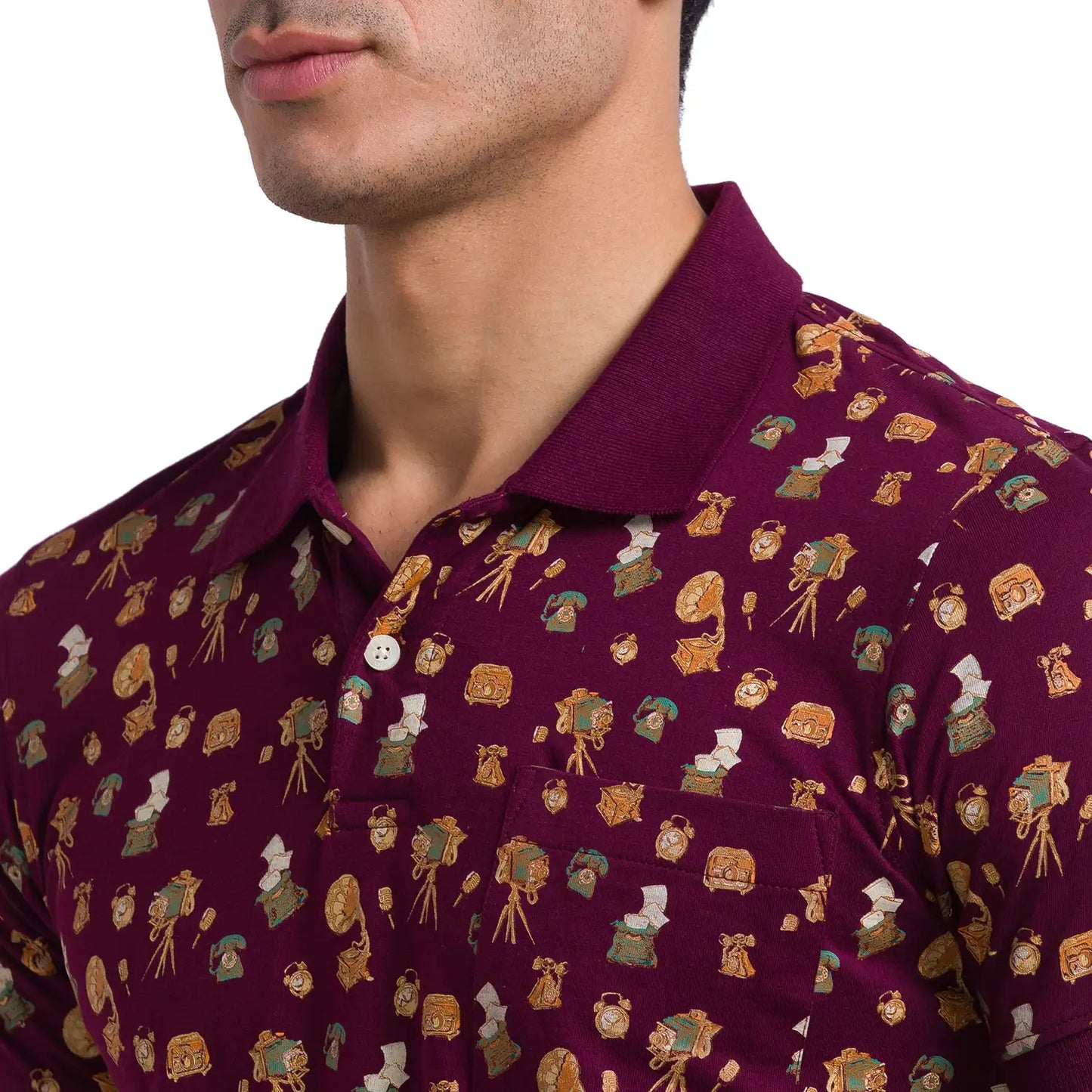 Men Regular Fit White Polo