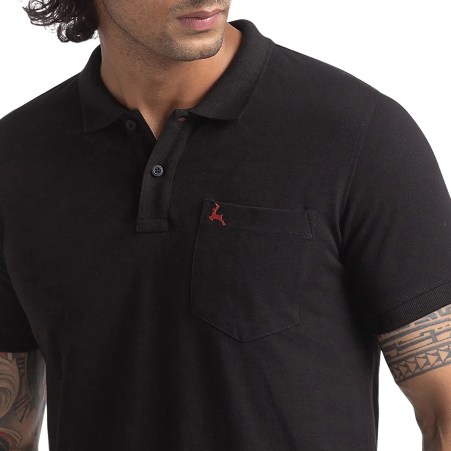Men Regular Fit Blue Polo