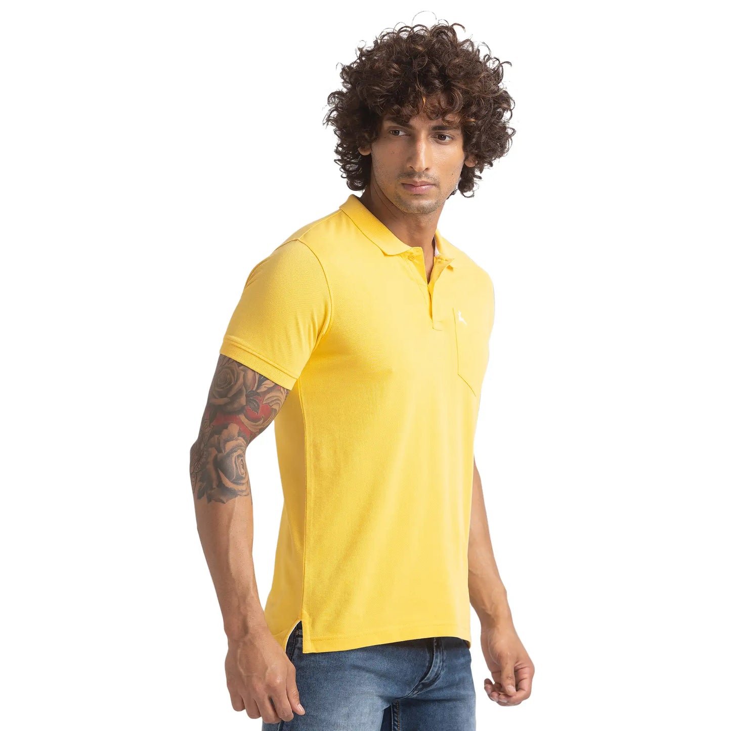 Men Regular Fit White Polo