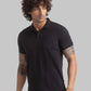 Parx Men Blue Jacquard Regular Fit Cotton T-Shirt