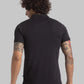 Parx Men Blue Jacquard Regular Fit Cotton T-Shirt