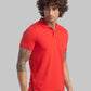 Parx Men Blue Jacquard Regular Fit Cotton T-Shirt