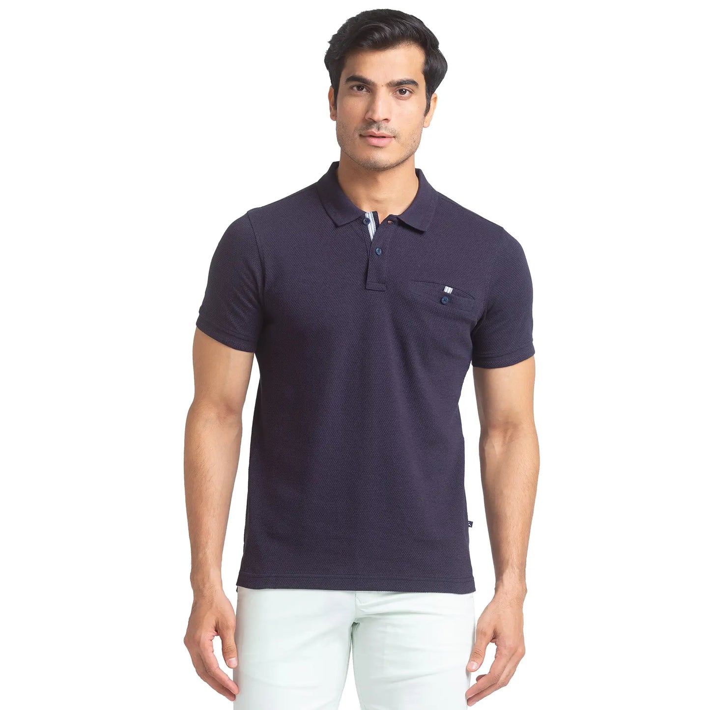 Men Regular Fit Yellow Polo