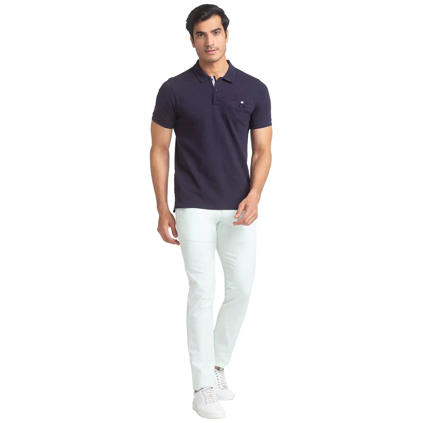 Men Regular Fit Yellow Polo