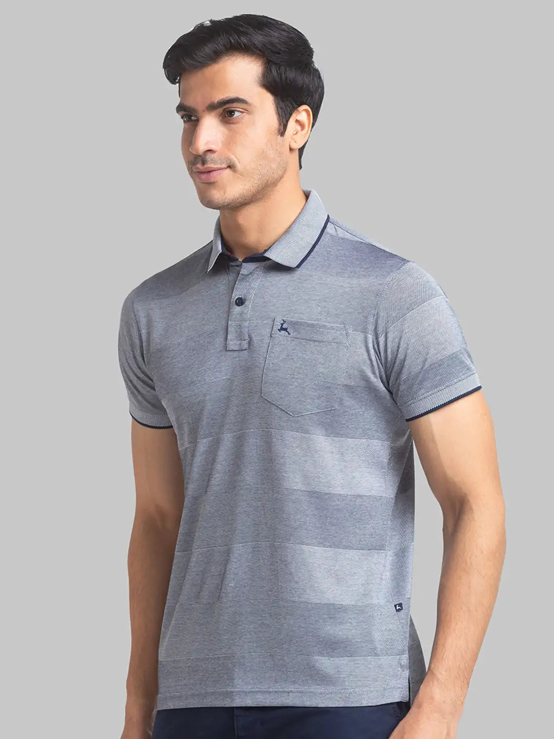 Parx Men White Printed Slim Fit Cotton Full Sleeve Cut Away Collar Shirt