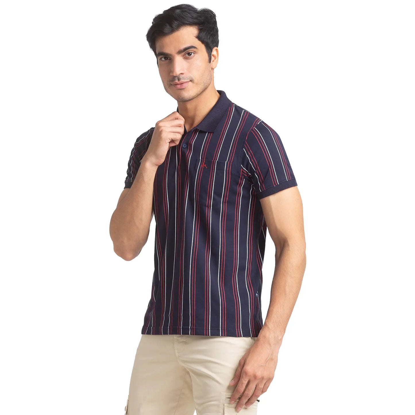 Men Regular Fit White Polo