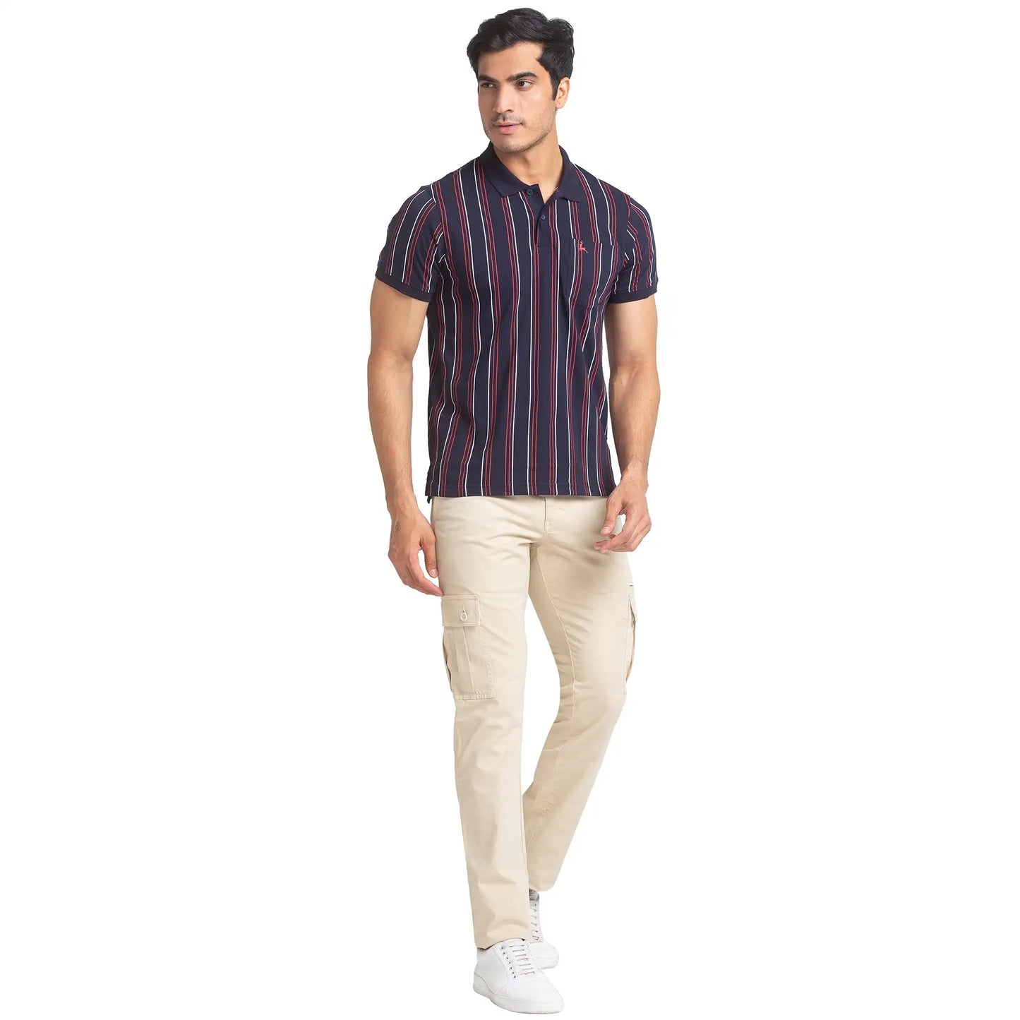Men Regular Fit White Polo