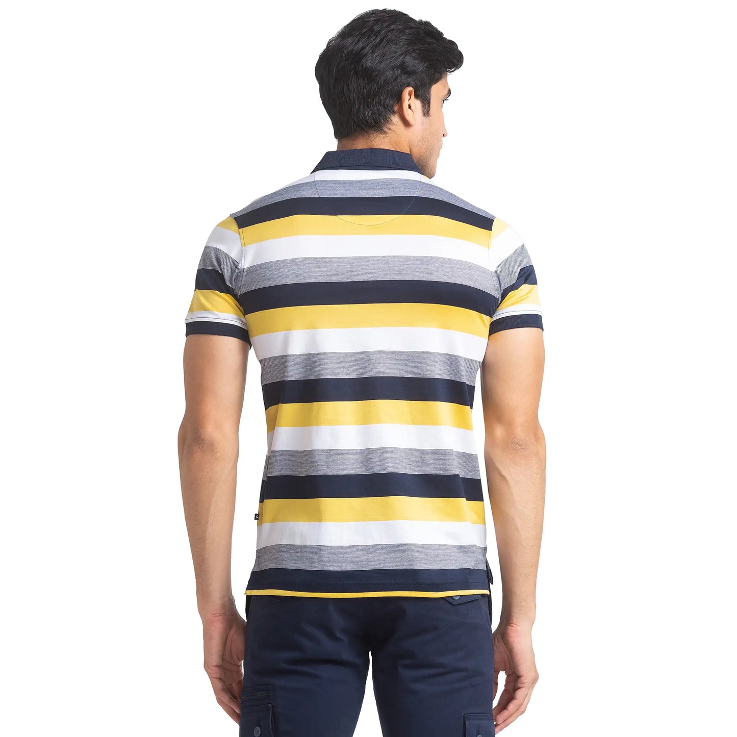 Men Regular Fit Blue Polo