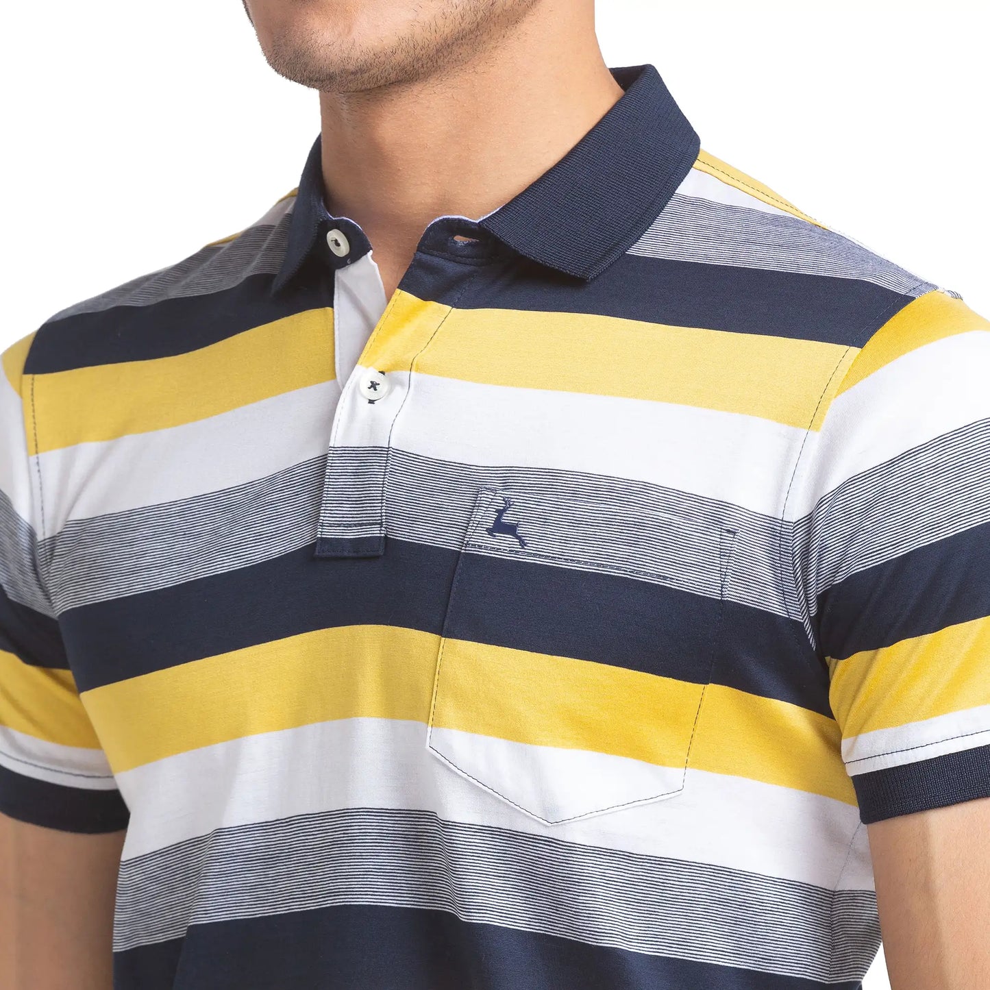 Men Regular Fit Blue Polo