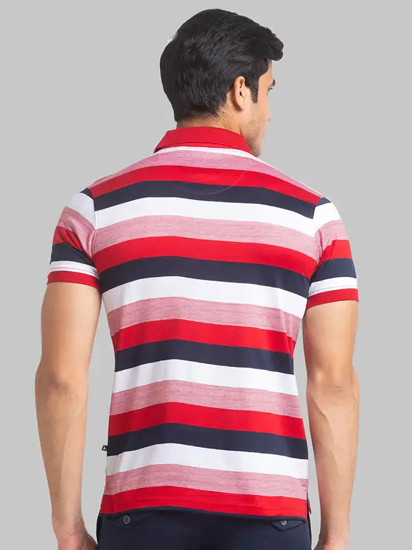 Men Regular Fit Blue T-Shirt