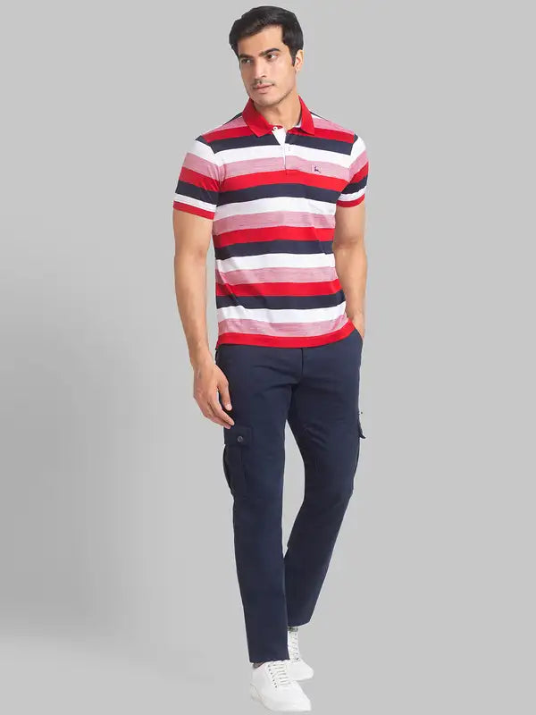 Men Regular Fit Blue T-Shirt