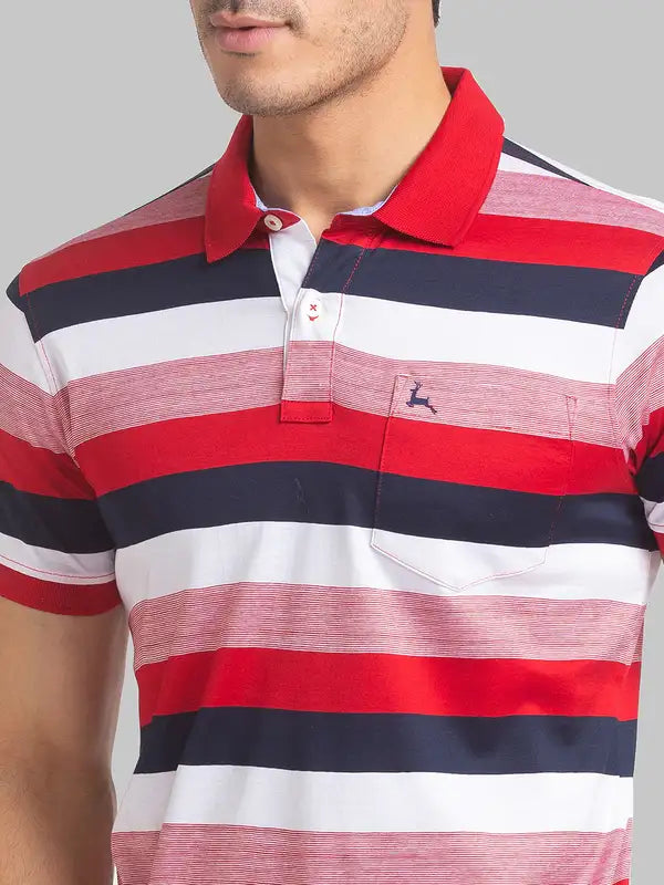 Men Regular Fit Blue T-Shirt