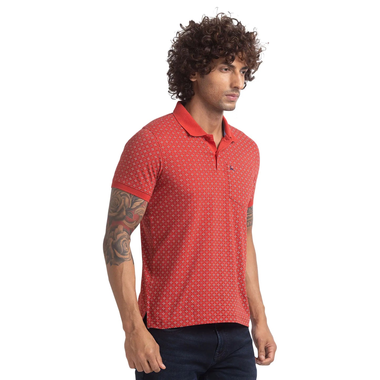 Men Regular Fit Green Polo
