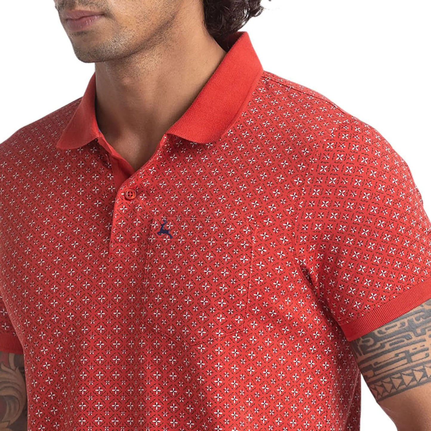 Men Regular Fit Green Polo