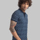 Men Regular Fit Blue T-Shirt