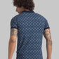 Men Regular Fit Blue T-Shirt