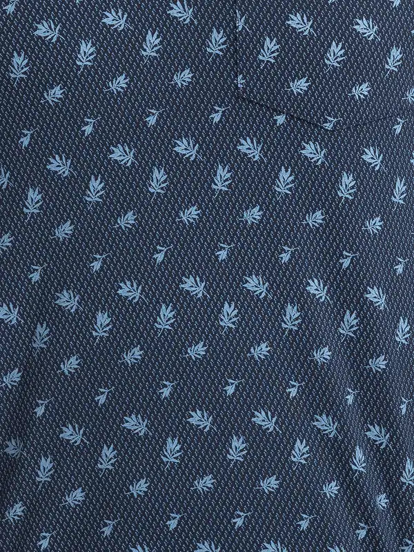 Men Regular Fit Blue T-Shirt
