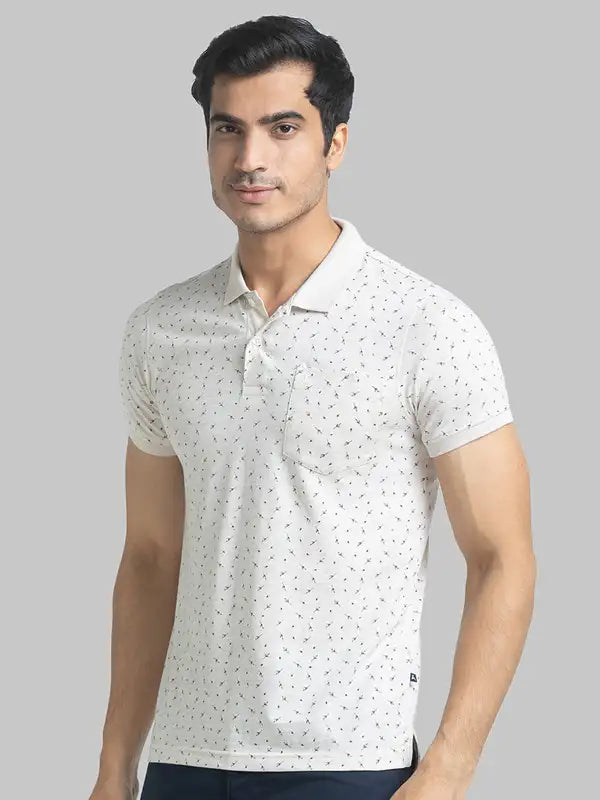 Men Regular Fit Blue T-Shirt