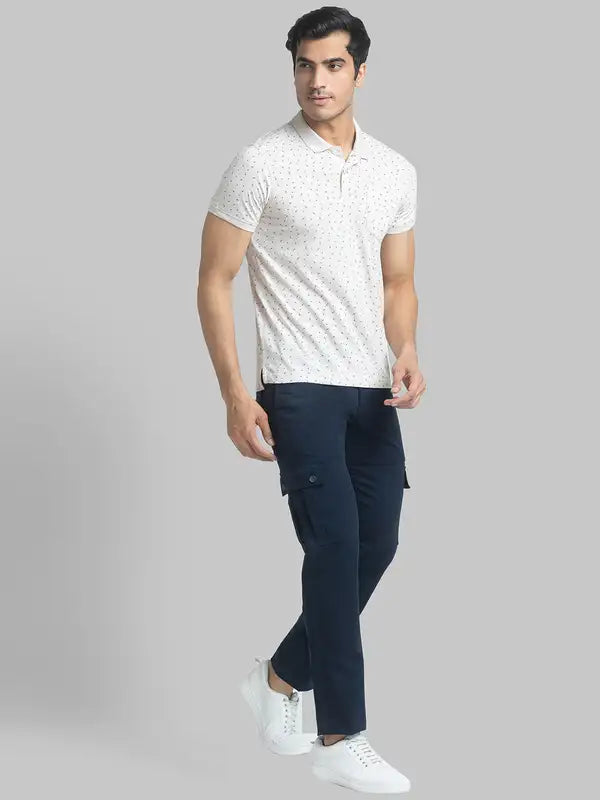 Men Regular Fit Blue T-Shirt