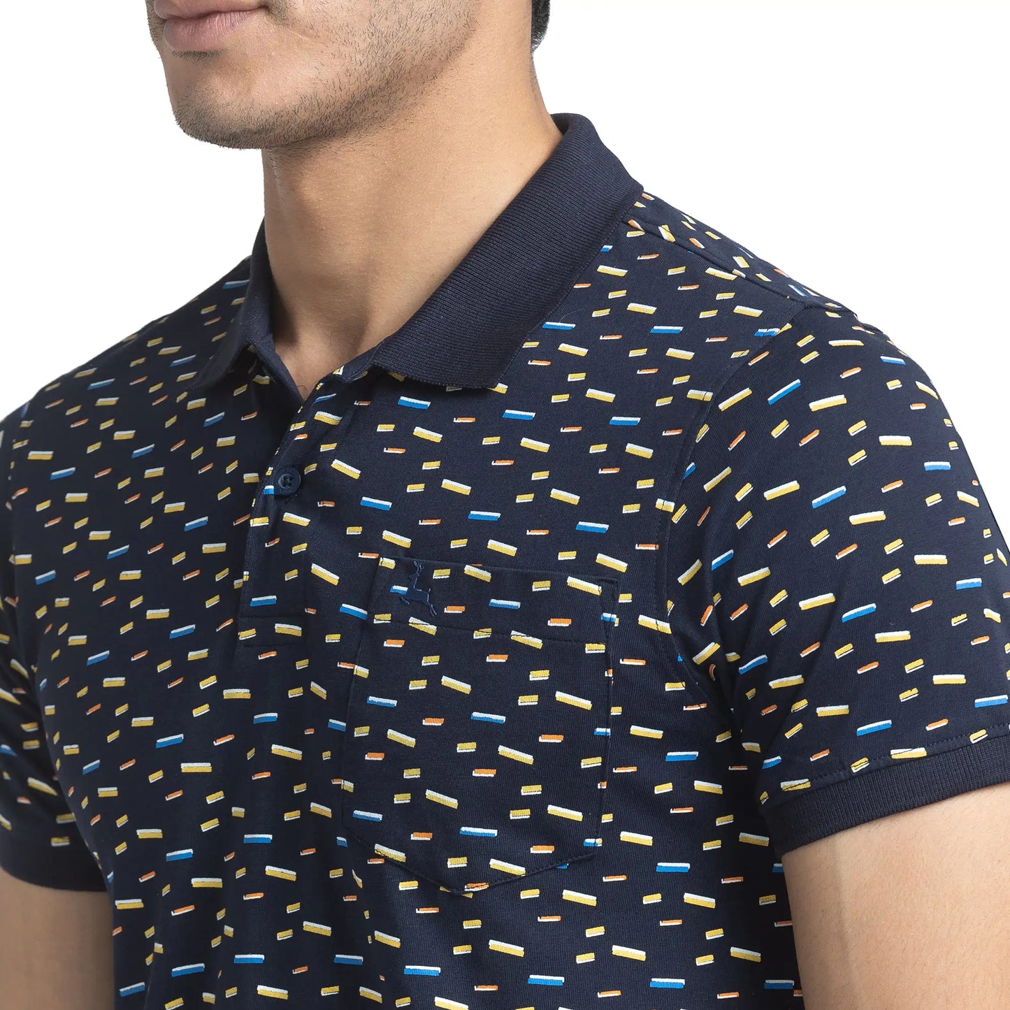 Men Regular Fit Orange Polo