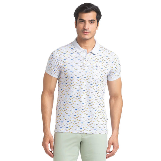 Men Regular Fit Blue Polo