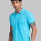 Men Regular Fit Blue T-Shirt