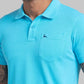 Men Regular Fit Blue T-Shirt