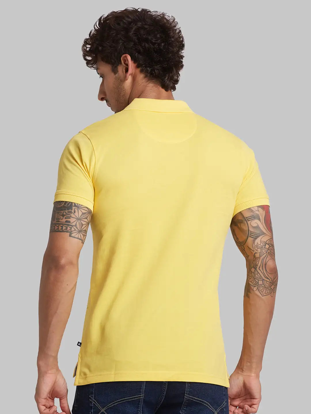 Men Blue Regular Fit Print Cotton T-Shirt