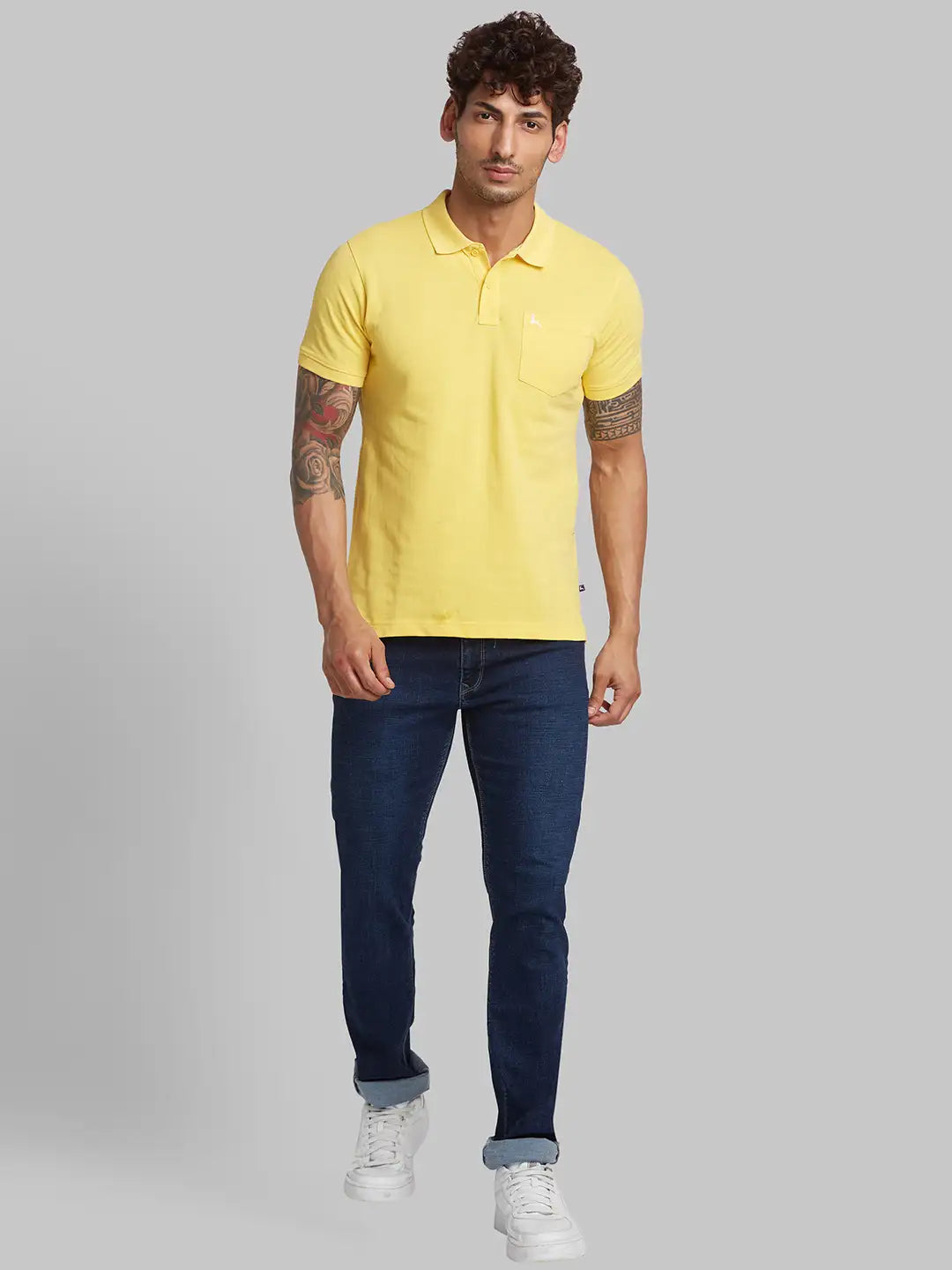 Men Blue Regular Fit Print Cotton T-Shirt